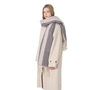 HALAHAI Shawl Wraps Scarf Retro Warm Classic Scarf Vertical Stripe Scarf Thicken Knotted Tassel Scarves (Blue : Onecolor, Size : 200 * 41cm)