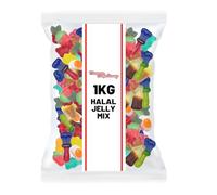 Halal Jelly Mix 1kg | Assorted Gummy Sweets in Fun Shapes | Halal Certified | Bulk Bag for Sharing, Gifting & Party Treats