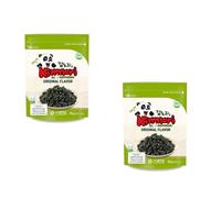 HALAL Kwangcheon Kimnori Jaban Flaked & Seasoned Seaweed - Korean Crispy Seaweed in zip bag 40g (Pack 2, Original)