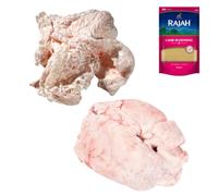 Halal Lamb Tail Fat 1kg & Caul Fat 1kg with Rajah Seasoning 100g - Cooking & Roasting