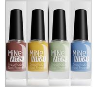 Halal Nail Polish. Set Of 4 (Yellow Mellow, Terra, Minty, Vivid Eyes)