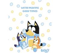 Halantex BLUEY Good Times Bingo Bandit Fleece Blanket - 100% Polyester - Size 120 x 150 cm - Multicoloured