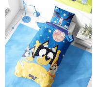 Halantex Bluey Junior Duvet Set - 120 x 150 cm With Pillowcase 62 x 42 cm - Soft and Cozy Poly-Cotton Bedding Featuring Under the Stars Design - Perfect for Young Fans, Machine Washable