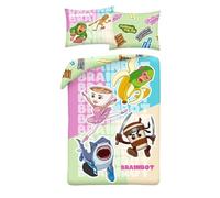 Halantex BRAINROT - Duvet Cover Set 140 x 200 cm + Pillowcase 70 x 90 cm - Reversible - 100% Polyester - Multicoloured