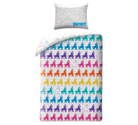 Halantex Fortnite Reversible Bedding Set, 100% Cotton, Duvet Cover 140 x 200 cm + Pillowcase, Llama