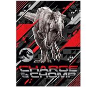 Halantex Jurassic World Cuddly Blanket 130 x 170 cm Fleece Blanket Multi-Coloured