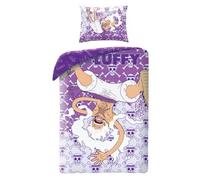 Halantex Monkey D. Luffy Gear 5 One Piece Bed Set - Duvet Cover 140 x 200 cm with Pillowcase 70 x 90 cm - 100% Polyester Multi-Coloured