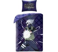 Halantex Naruto Shippuden Kakashi Hatake Bed Set - Reversible Duvet Cover 140 x 200 cm with Pillowcase 70 x 90 cm - 100% Polyester Multi-Coloured