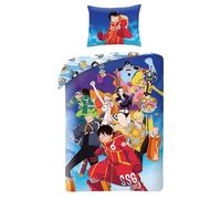 Halantex One Piece Luffy SSG EGGHEAD Bed Set - Duvet Cover 140 x 200 cm with Pillowcase 70 x 90 cm - 100% Polyester Multi-Coloured