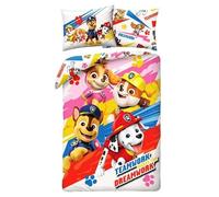 Halantex Paw Patrol Teamwork Bed Linen Set 140 x 200 cm + 70 x 90 cm 100% Cotton Organic Certified