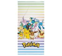 Halantex POK-1048T Popachu and Characters - Beach Towel - 100% Cotton - Size 70 x 140 cm