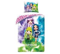 Halantex Rainbow High Jade Skyler Violet Bed Set - Reversible Duvet Cover 140 x 200 cm and Pillowcase 70 x 90 cm - Multi-Coloured - 100% Cotton