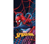 Halantex Spiderman - Beach Towel Beach Bath Towel - 100% Cotton - Size 70 x 140 cm - Multicolour SPM-218T