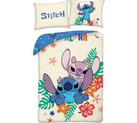 Halantex STICH and Angel Bedding Set - Lilo and Stitch - Reversible Duvet Cover 140 x 200 cm and Pillowcase 70 x 90 cm - Multi-Coloured - 100% Cotton