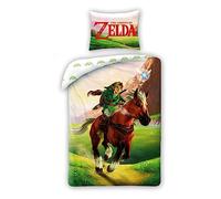 Halantex THE LEGEND OF ZELDA Bed Set - Reversible Duvet Cover 140x200 cm and Pillowcase 70x90 cm - Multicolor - 100% Cotton