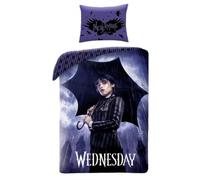 Halantex WEDNESDAY Under the Rain - Duvet Cover 140 x 200 cm with Pillowcase 70 x 90 cm - 100% Cotton Multi-Coloured