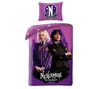 Halantex WEDNESDAY with ENID Sinclair - Duvet Cover 140 x 200 cm with Pillowcase 70 x 90 cm - 100% Polyester - Purple