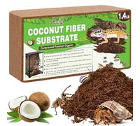 Halatool 1.4LB Coconut Fiber Substrate for Reptile Bedding Natural Coconut Husk Substrate for Snake Tarantula Enclosure Tortoises Habitat Spider Leopard Gecko Tank, Fill 2.1 Gallon Terrarium