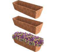 Halatool 3PCS 30 Inch Coco Liner 100% Natural Through Coco Liners for Planters Coco Coir Basket Liners for Wire Baskets Window Boxes Planters Vegetables Flowers Indoor Outdoor Plants