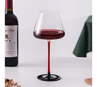 HALAWAKA Lead-Free Crystal Concave Bottom Red Wine Glasses Goblet（2PC - Black Bow Tie Crystal Wine Glass Champagne Glasses Bordeaux Cocktail Glass Cup