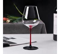 HALAWAKA Lead-Free Crystal Red Wine Glasses Goblet（2PC - Black Bow Tie Crystal Wine Glass Champagne Glasses Bordeaux Cocktail Glass Cup