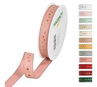 Halbach Seidenbänder 295 Stars Christmas Ribbon Polyester Pink 1.5 cm