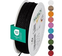 Halbach Seidenbänder Cord Width 2 mm x 50 m Black 1 Roll