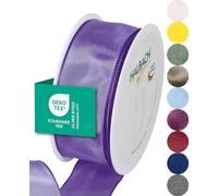 Halbach Seidenbänder Gift Ribbon, 100% Acetate, Purple, 40 mm