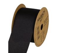 Halbach Seidenbänder Gift Ribbon, 40 mm Black Solid Polyester