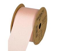 Halbach Seidenbänder Gift Ribbon Silk Look (Vegan) | Width 40 mm Length 10 m | Ribbon with Subtle Silk Shine | for Festive Occasions | Colour: Light Apricot