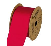 Halbach Seidenbänder Gift Ribbon Silk Look (Vegan) | Width 40 mm Length 10 m | Ribbon with Subtle Silk Shine | for Festive Occasions | Colour: Red