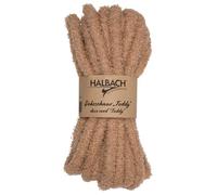 Halbach Seidenbänder Hand Knitting Wool Made of Teddy Fabric, Width: 15 mm, Length: 8 m, Chunky Cuddly Wool, Wool for Knitting and Crocheting, Colour: Natural