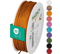 Halbach Seidenbänder Premium Cord (Dark Orange) | Width 2 mm Length 50 m | Made in Germany & Oeko-Tex Certified | Shiny Satin Cord Made of Acetate