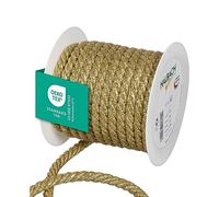 Halbach Seidenbänder Premium Cord Gold | Width: 10 mm Length: 10 m | Gold Cord for DIY Crafts and Gift Wrapping