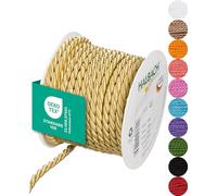 Halbach Seidenbänder Premium Cord (Honey Yellow), Width 6 mm, Length 10 m, Made in Germany and Oeko-Tex Certified, Shiny Satin Cord Made of Acetate