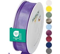 Halbach Seidenbänder Premium Gift Ribbon with Wired Edge, Width 25 mm, Length 25 m, Oeko-Tex 100 Certified Ribbon, Taffeta Ribbon, Made in Germany, Colour: Light Purple