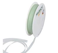 Halbach Seidenbänder Premium Organza Ribbon Width 5 mm Length 50 m Craft Ribbon for Decorating Gifts, Transparent Ribbon, Decorative Ribbon for Crafts, Colour: Mint
