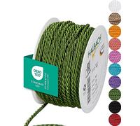 Halbach Seidenbänder Premium Satin Cord Width 4 mm / Length 25 m Craft Cord for Decorating Gifts, Shiny Cord Made of Acetate, Decorative Cord for Crafts, Colour: Moss Green