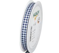 Halbach Seidenbänder Premium Vichy Checked Gift Ribbon (Dark Blue) | Width 10 mm Length 25 m | Checked Ribbon Made in Germany | Checked Ribbon in Many Colours