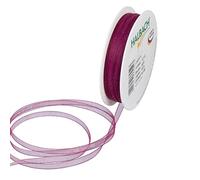 Halbach Seidenbänder Ribbon, Polyester, Violet, 50 Meter x 5 mm
