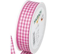 Halbach Seidenbänder Vicky Check Ribbon 25mm x 25m Pink