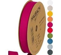 Halbach Seidenbender 100% Cotton Ribbon, 20mm x 20m, Pink, DIY Craft, Suitable for all Occasions