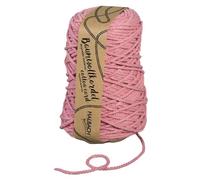 Halbach Silk Ribbons Recycled Cotton Cord Width 5 mm Length 80 m Sustainable Cotton Yarn for Macrame or DIY Crafts Colour: Pink