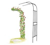 Halbbon Metal Garden Trellis for Climbing Plants Adjustable Width 60 300cm Height 240cm (9.8ft) Heavy Duty Support for Vines Roses and Creeping Plants