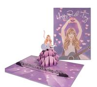 Halbur Pop Up Card Singer, Pop-Up Card Birthday, 3D Birthday Card Gifts for World Tour Fans, Purple Fantasy Greeting Card for Friends, Colleagues and Family Who Love Music