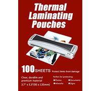 Halcent 3.5"x5" Photo Hot Laminating Pouches, 100-Pack (3.7" x 5.3")