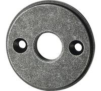 HALCÖ 0109.004.11.0.01 Door Handles, Safety Rosette Round-Inside, galvanised Iron, Black passivated, Silver, Drückerrosette innen