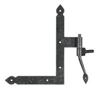 HALCÖ 0127.057.00.0.01.L+R Fulp1 Window Angle Hinge Height 190 mm Galvanised Steel Black Passivated, Silver