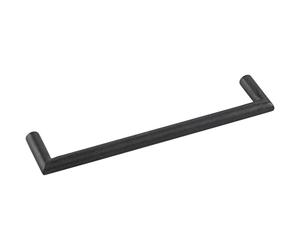 HALCÖ Davos 0119.159.00.0.17 Furniture Handle Rounded Length 160 mm Width 170 mm Oiled Black Steel Silver