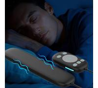 HALCONTORNO Pillow Speaker with Remote for Sleeping - Bone Conduction Speaker with 6 Built-in White Noise, Silent Bluetooth Speakers Under Pillow, Portable Sleep Bar for Travel (Black)